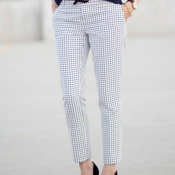 Banana Republic Pants - Banana Republic Blue Polka Dot Pants